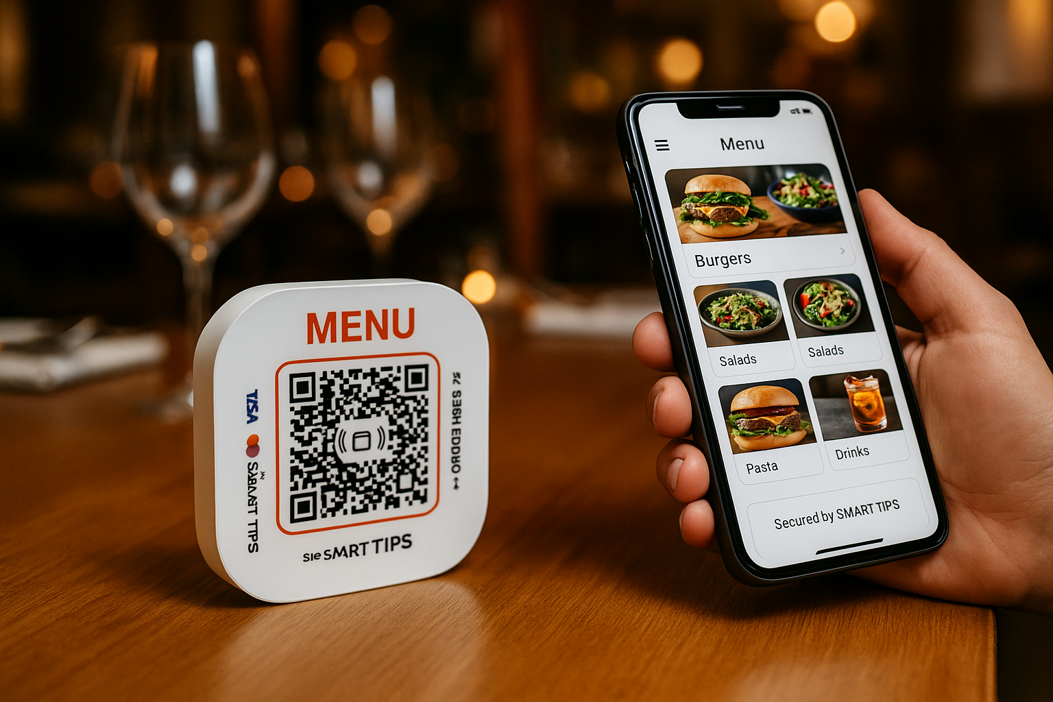 Smart Service Table Premium Digital QR/NFC Menu SmartTables | SmartTips